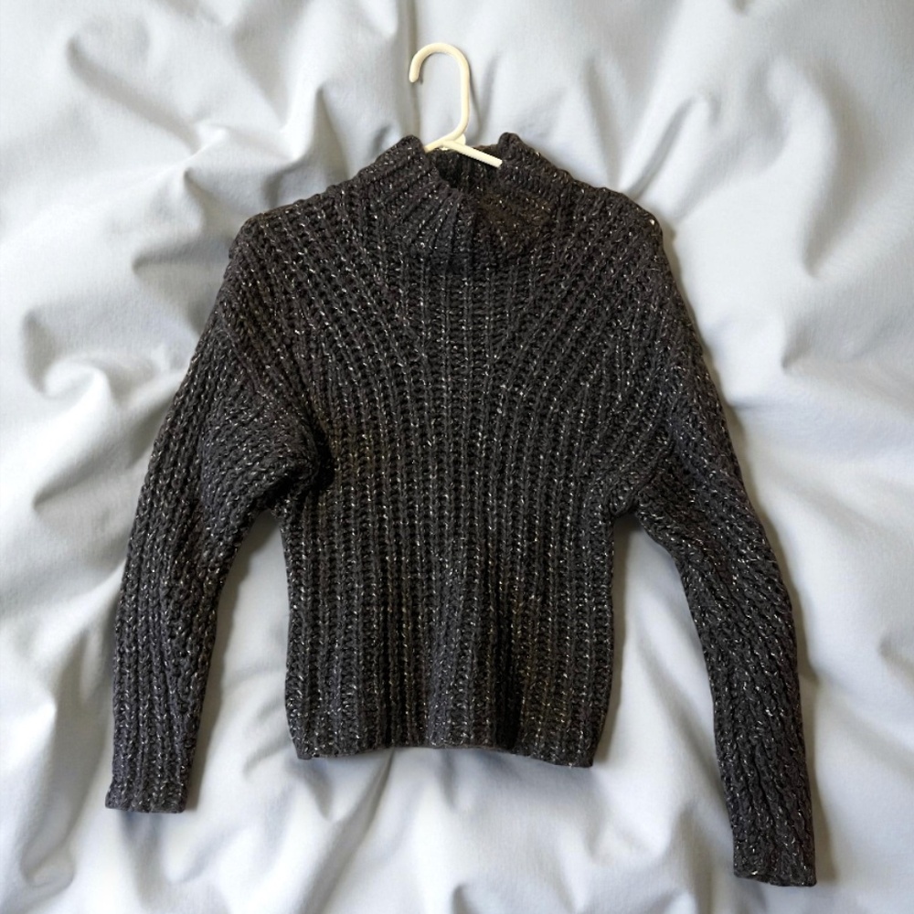 Express Turtleneck Charcoal Sweater